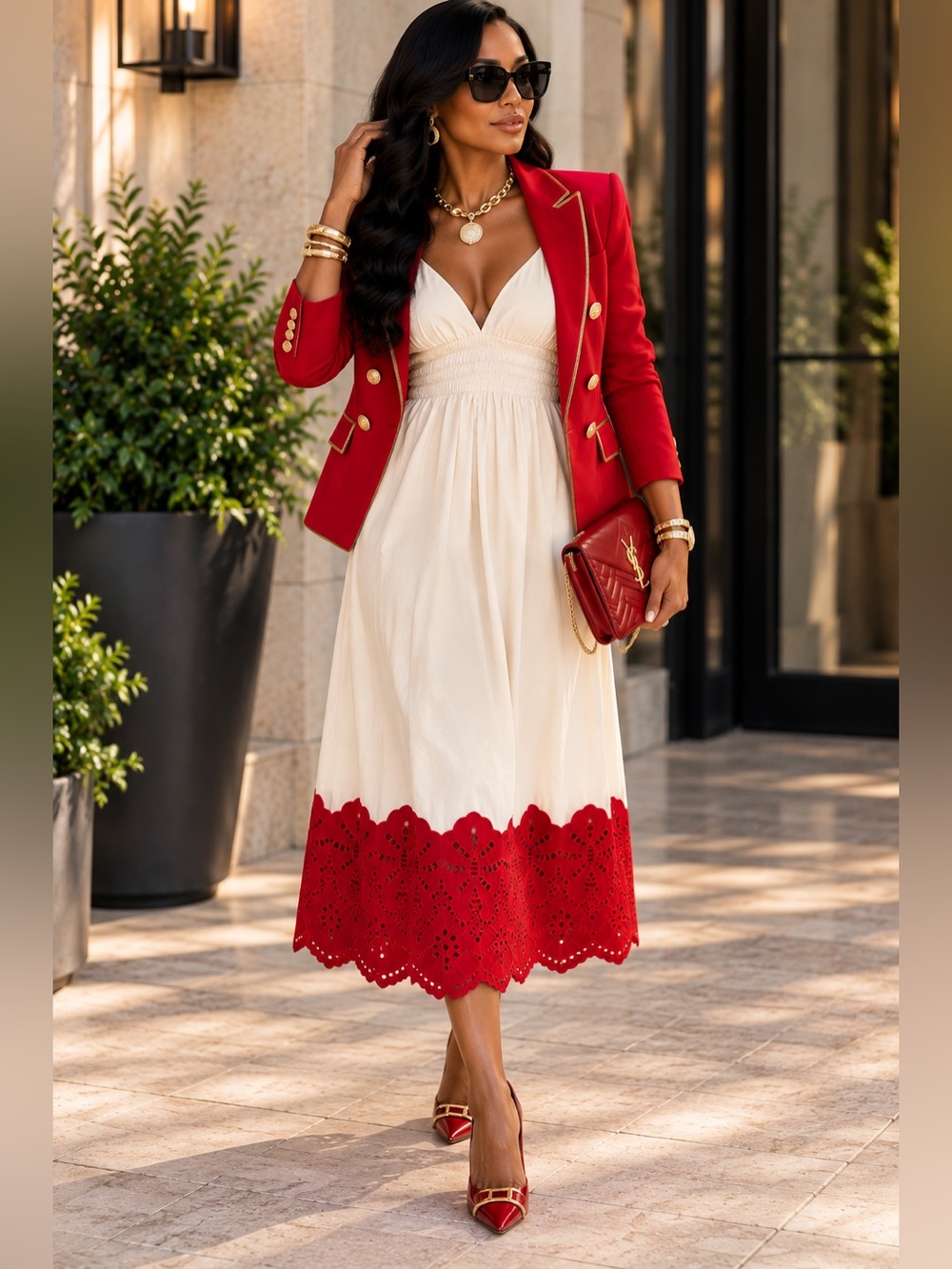 BRODERIE ANGLAISE-DETAIL DRESS